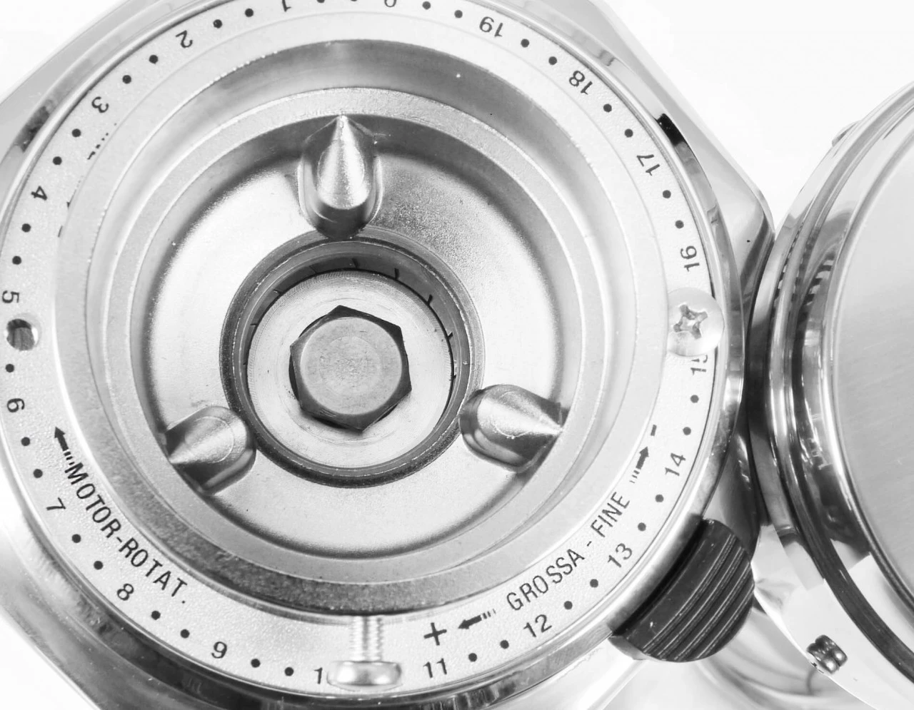 Quamar Espressomühle Q50M - Alu Poliert - Manuale Direktmahler Mit 1 Timer 7 Quamar Espressomühle Q50M - Alu Poliert - Manuale Direktmahler Mit 1 Timer – Bild 5