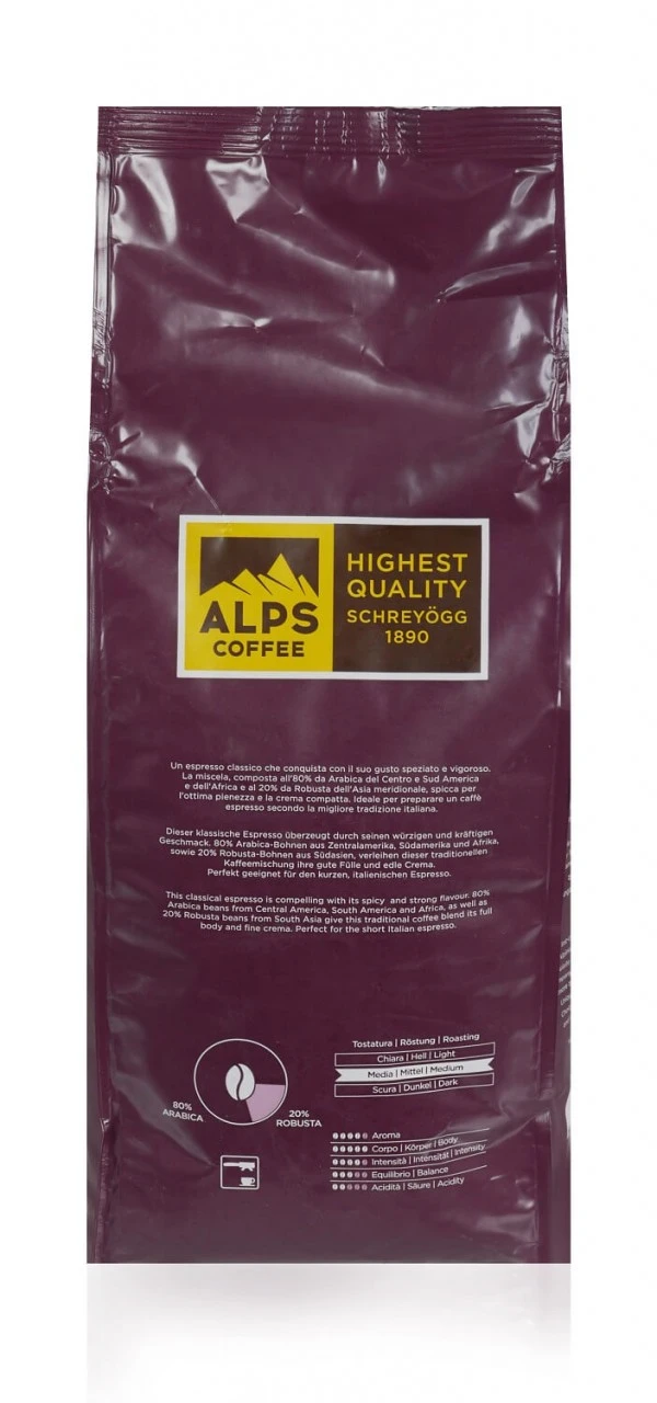 ALPS COFFEE Bar Espresso Kaffee 1kg Bohnen 4 ALPS COFFEE Bar Espresso Kaffee 1kg Bohnen – Bild 2