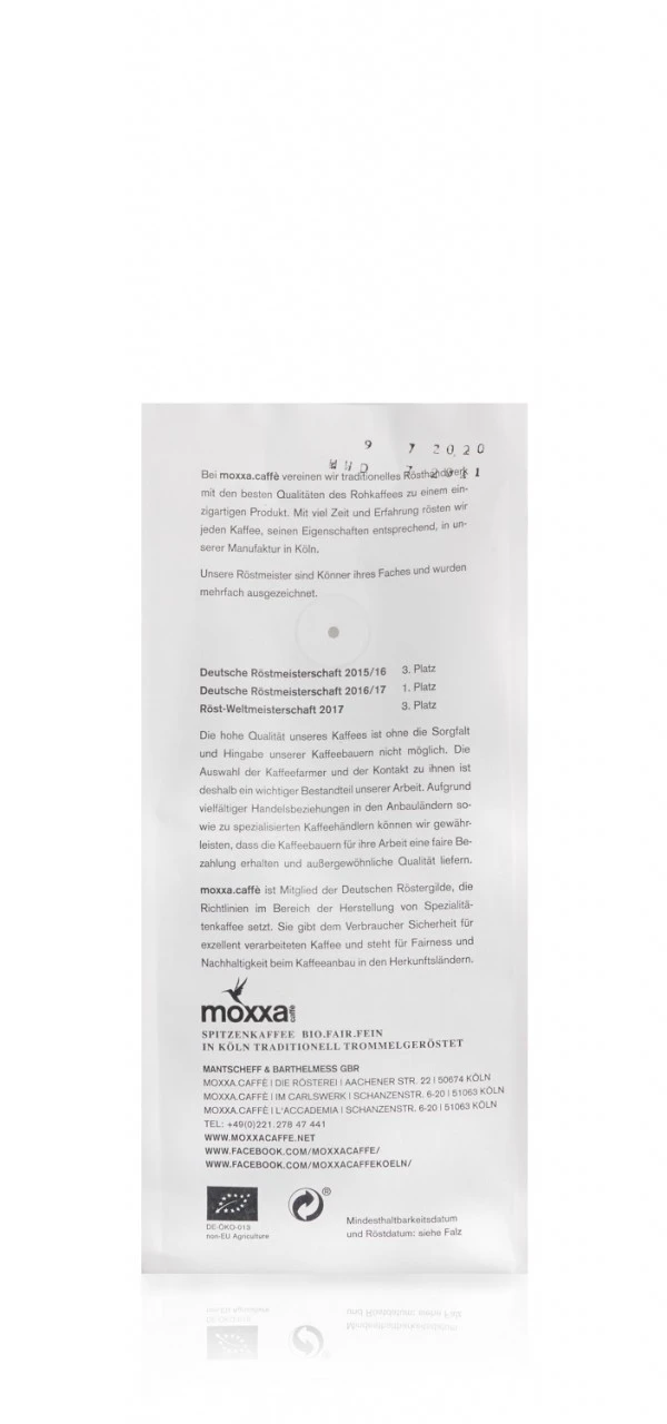 Moxxa Espresso 250g Bohne - 100% BIO Und FAIR Gehandelt DE-ÖKO-034 4 Moxxa Espresso 250g Bohne - 100% BIO Und FAIR Gehandelt DE-ÖKO-034 – Bild 2