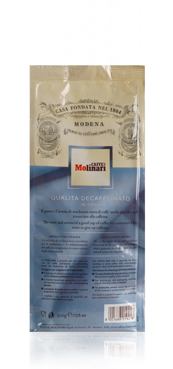 Caffe Molinari Decaffeinato Espressobohnen 500g 4 Caffe Molinari Decaffeinato Espressobohnen 500g – Bild 2