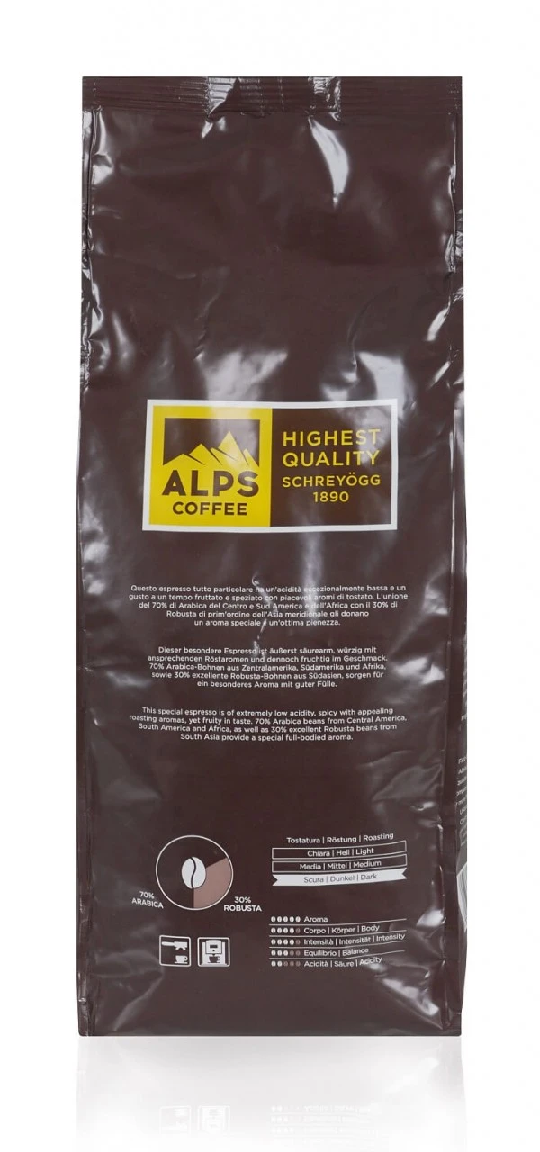 ALPS COFFEE Delizia Espresso Kaffee 1kg Bohnen 4 ALPS COFFEE Delizia Espresso Kaffee 1kg Bohnen – Bild 2