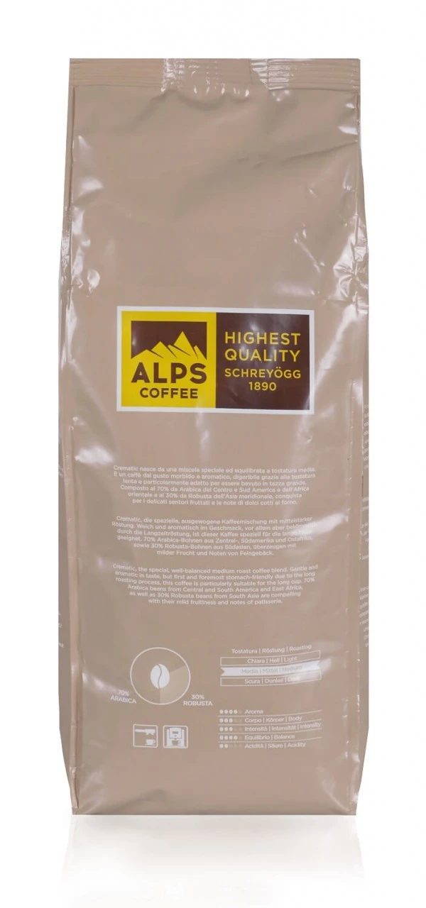 ALPS COFFEE Crematic Espresso Kaffee 1kg Bohnen 4 ALPS COFFEE Crematic Espresso Kaffee 1kg Bohnen – Bild 2
