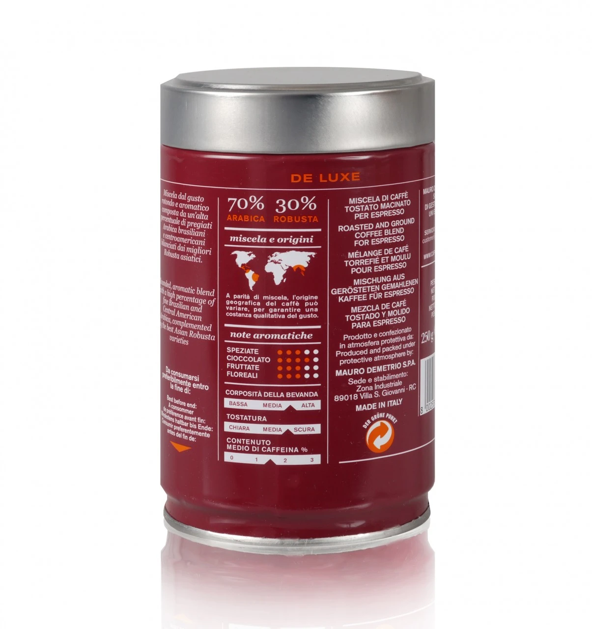 Mauro Dose Espresso Gemahlen De Luxe 250g 4 Mauro Dose Espresso Gemahlen De Luxe 250g – Bild 2