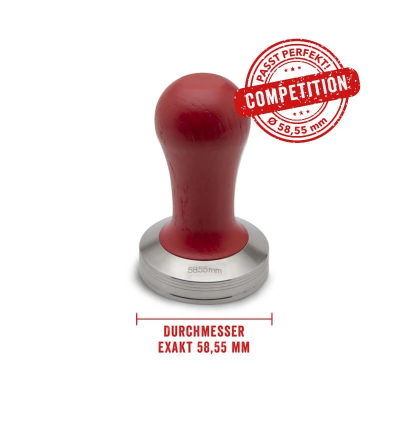 Lelit Tamper 58,55mm - Roter Griff - Competition 3 Lelit Tamper 58,55mm - Roter Griff - Competition