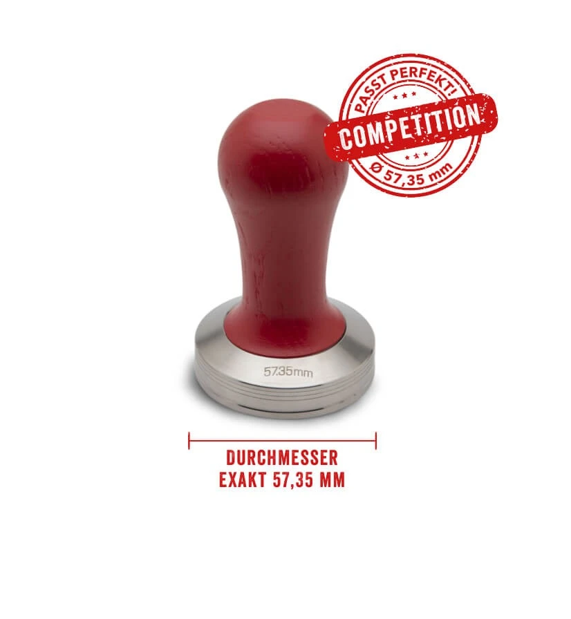 Lelit Tamper 57,35mm - Roter Griff - Competition 3 Lelit Tamper 57,35mm - Roter Griff - Competition