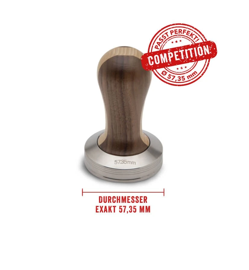 Lelit Tamper 57,35mm - Zweifarbiger Holzgriff - Competition 3 Lelit Tamper 57,35mm - Zweifarbiger Holzgriff - Competition