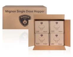 Single Dose Bohnenbehälter Für Die Eureka New Mignon Serie Transparent -Eureka Verkaufs Shop Eureka Single Dose Hopper Karton E12925 1 1280x1280