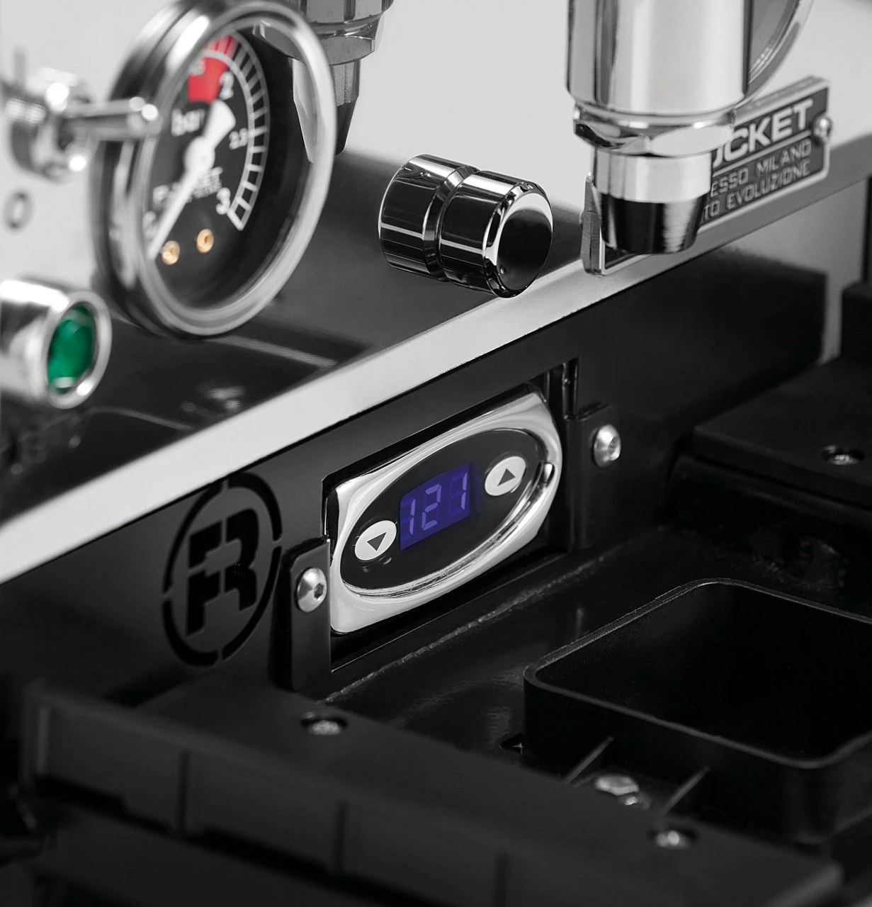 Rocket Mozzafiato Cronometro R Chrom - 2-Kreis Maschine - PID-Steuerung - Shottimer 4 Rocket Mozzafiato Cronometro R Chrom - 2-Kreis Maschine - PID-Steuerung - Shottimer – Bild 2