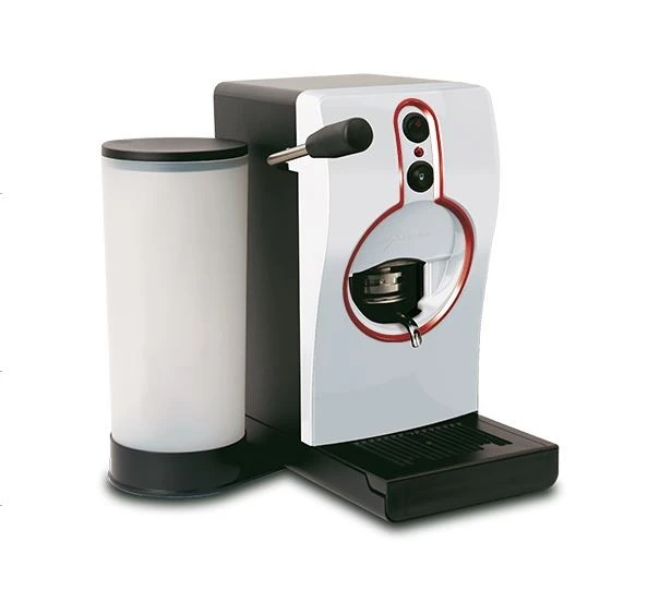 GRIMAC ESE Padmaschine TUBE - Weiss/rot - Mit GHA Brühgruppe 3 GRIMAC ESE Padmaschine TUBE - Weiss/rot - Mit GHA Brühgruppe