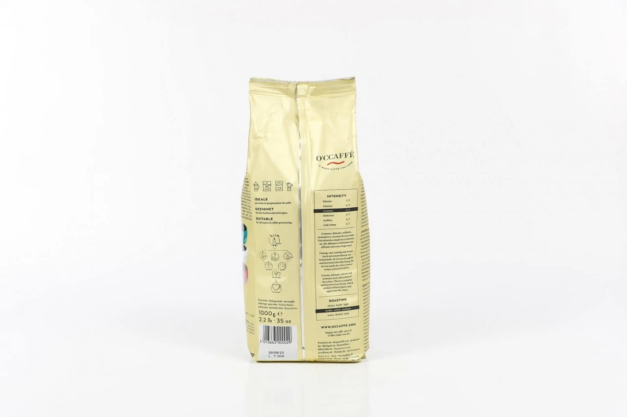 O'CCAFFÈ Espresso CREMOSO 1kg Bohnen 5 O'CCAFFÈ Espresso CREMOSO 1kg Bohnen – Bild 3