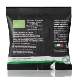 Pad Probierpaket 100% Bio - 30 Pads (3 X 10 Stück) -Eureka Verkaufs Shop Pascucci Caffe Bio ESE Pads Ruckseite 1280x1280