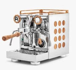 Rocket Appartamento In Holz, Siebträger Espressomaschine, 2-Kreis Maschine - Faema Brühkopf