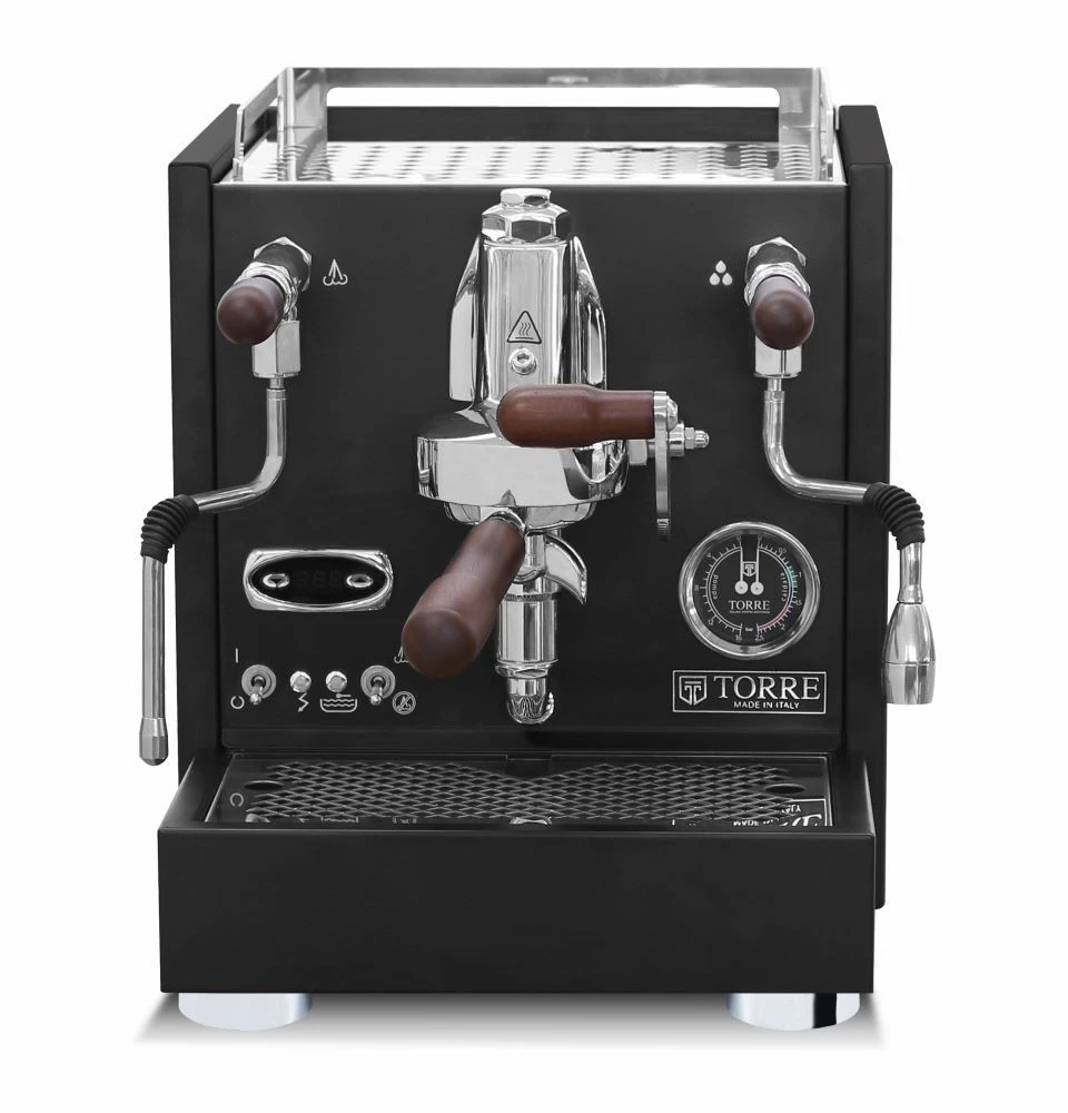 Torre Mariuccia Nussholz Mit Rotationspumpe In Schwarz - Dualboiler 3 Torre Mariuccia Nussholz Mit Rotationspumpe In Schwarz - Dualboiler