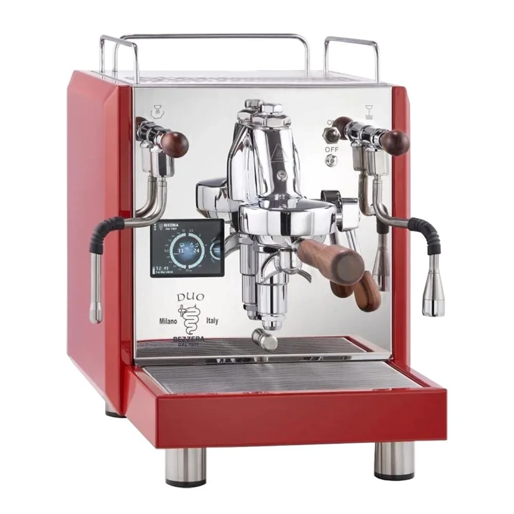 Bezzera Duo MN Rot - 2-Kreis Siebträger Espressomaschine - Mit Rotationspumpe & E61 Brühkopf 3 Bezzera Duo MN Rot - 2-Kreis Siebträger Espressomaschine - Mit Rotationspumpe & E61 Brühkopf