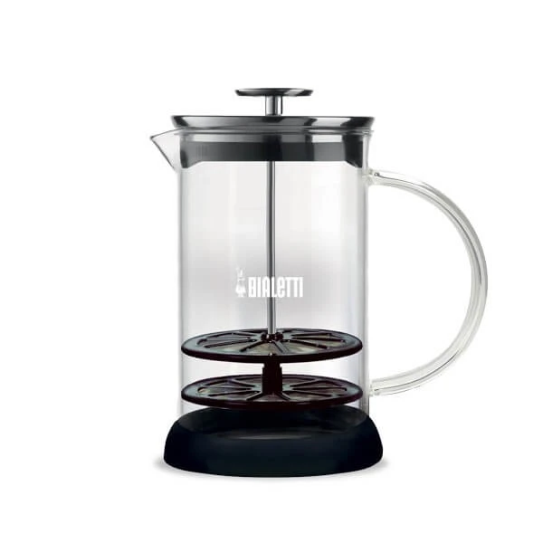 Bialetti Manueller Milchaufschäumer Cappuccinatore Aus Glas 1L 3 Bialetti Manueller Milchaufschäumer Cappuccinatore Aus Glas 1L