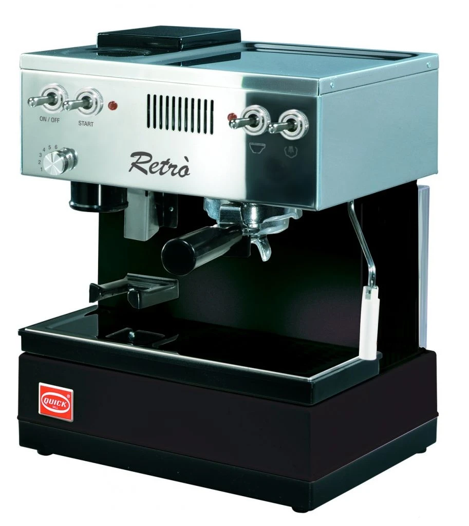 QuickMill Retro 0835 Siebgträger Espressomaschine In Schwarz - Einkreiser 3 QuickMill Retro 0835 Siebgträger Espressomaschine In Schwarz - Einkreiser
