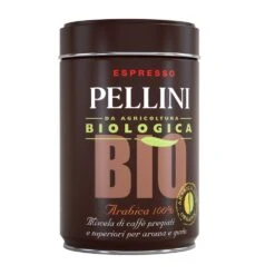 Pellini BIO 250g Espresso - Gemahlen In Dose IT-BIO-009 -Eureka Verkaufs Shop pellini bio espresso 250g in der dose seitlich 1280x1280